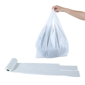 Bolsas de Basura Tipo Camiseta, Bolsas de Transporte de HDPE, Bolsas de Basura Desechables para el Hogar y Supermercados - Product Image 1