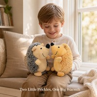 Peluche hérisson mignon à suspendre avec badge brodé, charmant animal pour cadeau de collection