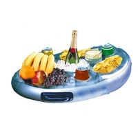 Nouveau plateau de boissons gonflable barre de service de salade de fruits flottante écologique pour la natation, le spa