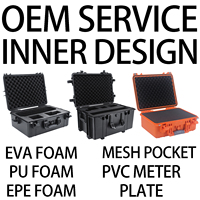 Roues personnalisées IP67 Étanche Plastique PP dur Équipement d'injection de grande taille Outil de vol Valise de transport avec mousse EVA PU OEM