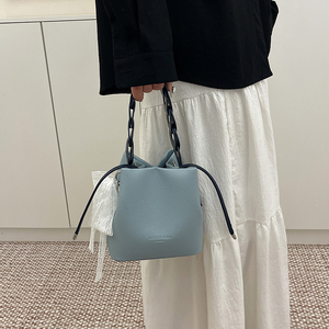 Luxury Designer PU <strong>Leather</strong> <strong>Bucket</strong> <strong>Bag</strong> for Women Soft Durable Lightweight Elegant Small Handbag Flap Closure New Arrival Hot - Product Image 6