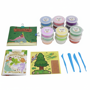 MIKATALE Boîte de <span class=keywords><strong>pâte</strong></span> <span class=keywords><strong>à</strong></span> <span class=keywords><strong>modeler</strong></span> légère et polyvalente sur le thème des dinosaures pour l'Aïd al-Fitr - Product Image 3