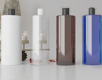 Bouteilles en plastique cylindriques de 1000 ml de haute qualité, personnalisables, avec bouchon à vis, contenants cosmétiques vides pour shampoing et gel douche