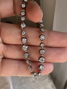 Custom fine jewelry real solid <b>bracelet</b> 9k 10k 14k 18k PT <b>rose</b> yellow white <b>gold</b> lab diamond/gemstone factory manufacture - Product Image 2