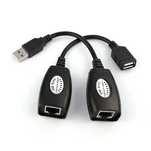 Adaptateur d'extension USB UTP Over simple, rallonge pour réseau Ethernet RJ45, câble CAT5e, jusqu'à 50M 150ft