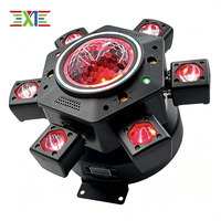 Projecteur de scène à tête mobile stroboscopique Vajra Kaleidoscope à six bras, activé par la voix, 150W, LED RGBW blanc chaud, DMX512
