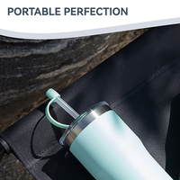 Mug & Botol Air Stainless Steel ODM 500ml dengan Tutup Lipat Anti Bocor Bebas BPA untuk Kemah, Warna Sesuai Pesanan