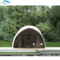 Tentes de glamping préfabriquées Domo Tiny Hut en Roumanie avec isolation PVDF, pour hôtels, resorts et hébergements de type coquille.