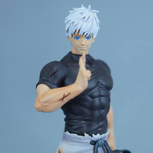 Nuova Statuetta Manga Cartoon da 23CM, Figurina di Jujutsu Kaisen con 3 Teste Intercambiabili, Gojo Satoru, Figura in PVC, Giocattolo Anime da Collezione - Product Image 4