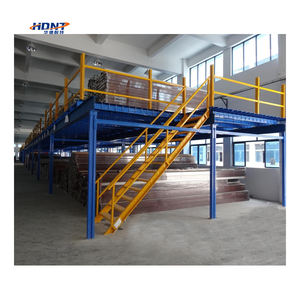 منصة عمل ميزانين من الفولاذ ، ميزانين معدني مع طابقين أو 3 طوابق Q235B ميزانين مع سلالم وتنورة - Product Image 6