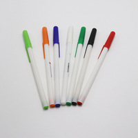 Budget classique Simple pas cher bas prix bi c marque stylo à bille bâton personnalisé, sérigraphie rouleau impression bâton stylo à bille