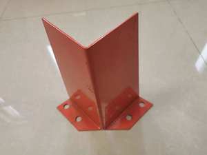 Tegak, lebar, dek jaring kawat, pelindung kolom "L", pelat kaki dapat disesuaikan, aksesori peralatan gudang - Product Image 6