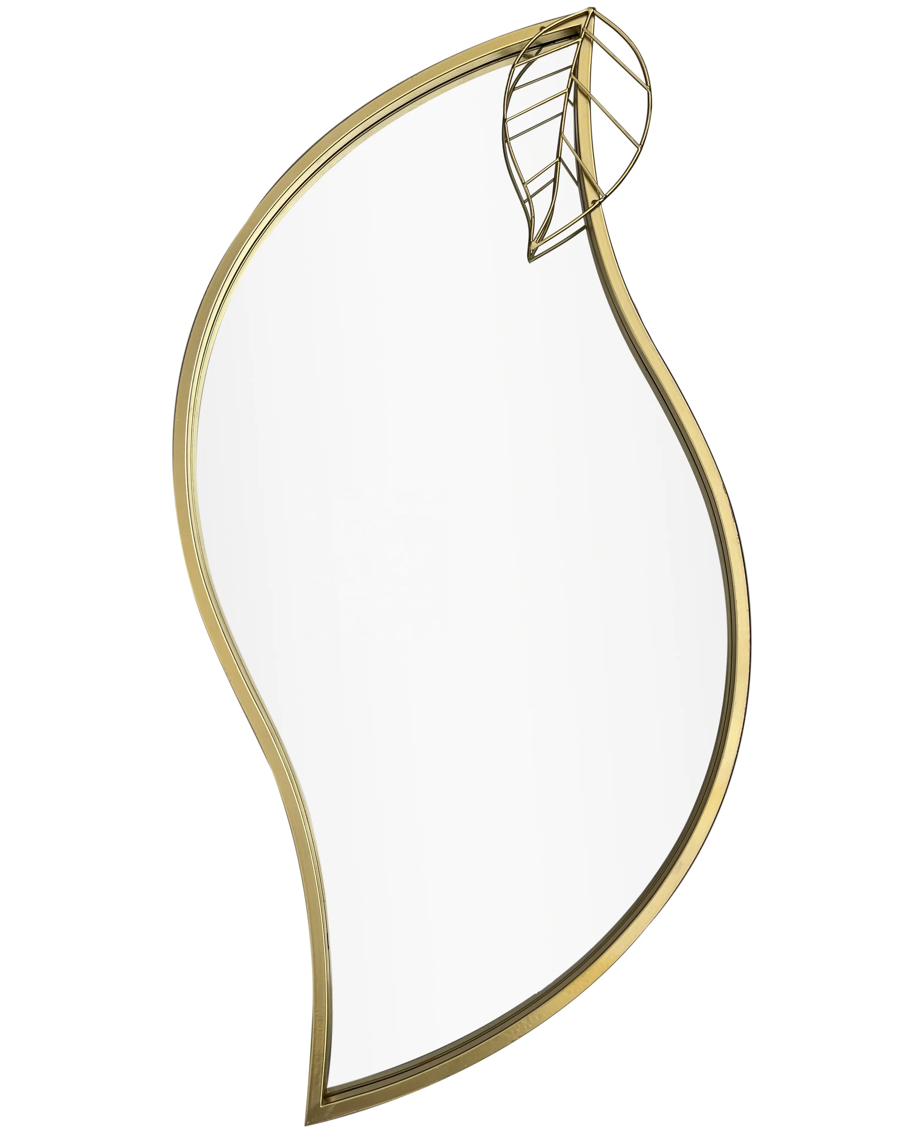 Новый дизайн проволочного металла современный стиль лист настенное зеркало для декора спальни