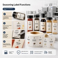 Étiquettes adhésives en PVC personnalisables pour assaisonnements de cuisine, autocollants pour bouteilles de sauce soja, de vin de cuisine et de sauce huître (alimentaire)