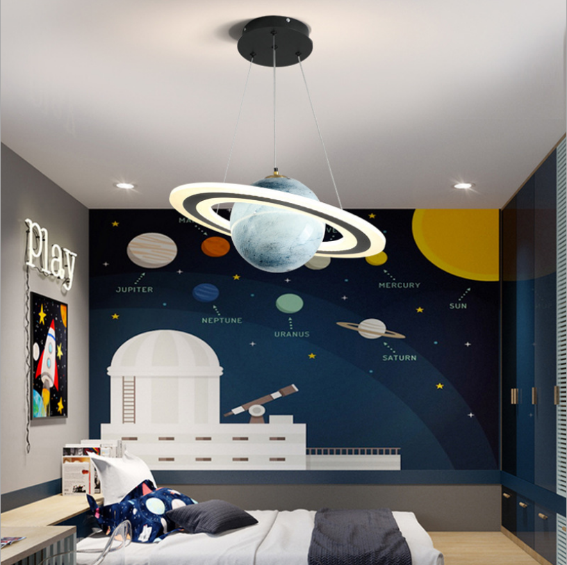 Creative Nordic Children's Room Bedroom Lamp Planet Earth Kids