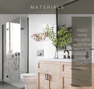Porte-rouleau de toilettes <span class=keywords><strong>en</strong></span> nid d'abeille <span class=keywords><strong>en</strong></span> <span class=keywords><strong>bois</strong></span> de <span class=keywords><strong>toilette</strong></span> porte-papier support mural étagère de rangement flottante <span class=keywords><strong>en</strong></span> <span class=keywords><strong>bois</strong></span> <span class=keywords><strong>pour</strong></span> la suspension de tissus - Product Image 5