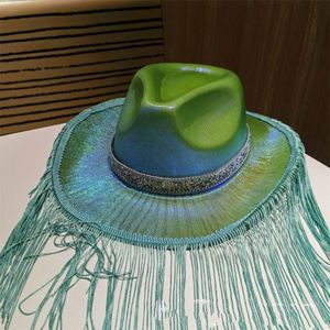 Sombrero de Jazz Estilo Vaquero Occidental de Invierno, Nuevo Diseño, con Borlas y Serigrafía, para Promoción, Actuaciones, Decoración, Escenarios y Festivales - Product Image 3