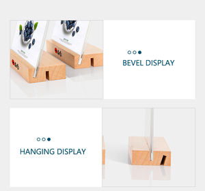 قابل للتخصيص صغير سطح المكتب لفة أكريليك سحب إطار الصورة حامل علامة سعر منخفض أرفف صغيرة لحامل العرض - Product Image 5