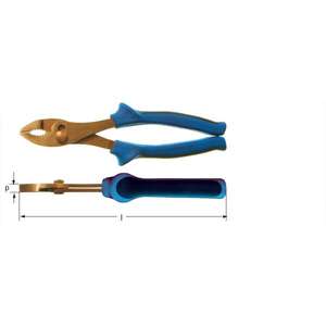 Pince combinée AMPCO-EB2050B, réglable, PINCE ANTI-éTINCELLES EN Cuivre Béryllium, CLÉS À TUYAUX ET COUPE-TUYAUX - Product Image 1