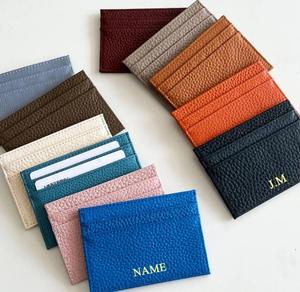 Da chính hãng tên Slim chủ thẻ cho Unisex biểu tượng tùy chỉnh sang trọng kinh doanh thẻ tín dụng trường hợp ví - Product Image 1