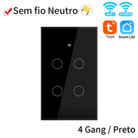 Interrupteur mural intelligent WiFi Tuya édition US avec indicateur LED, compatible Alexa, télécommande RF433, 10A max, commande vocale, PC électrique