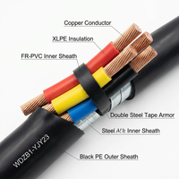 Cable de Alimentación Armado con Alambre de Acero, Aislado con XLPE Retardante de Llama Clase B1, Cu/XLPE/SWA/LSZH, 0.6/1kV, Cobre OFC