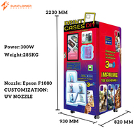 Machine d'impression de coques de téléphone automatique commerciale de 22 pouces avec système intelligent et distributeur de coques de téléphone portable avec F1080 pour le marché européen