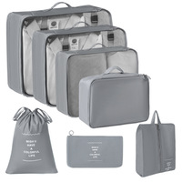 Ensemble de 7 sacs de rangement sous vide classiques, cubes de rangement pour valises, étuis portables, garde-robe, bagages, vêtements, pochette pour chaussures