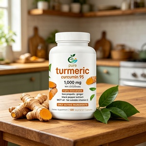 Cápsulas de Cúrcuma y Curcumina de la marca State-owned Capital, Suplemento Herbal <span class=keywords><strong>con</strong></span> 95% de Curcuminoides, Extracto de Pimienta Negra, Apoyo Natural para el Bienestar - Product Image 2