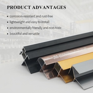 Profilé d'habillage de bord moderne en aluminium, protection d'angle en U pour meubles et panneaux muraux - Product Image 2