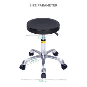 <span class=keywords><strong>Tabouret</strong></span> de bar de laboratoire rond pivotant à hauteur réglable en plastique ESD <span class=keywords><strong>sur</strong></span> roues pour laboratoire et <span class=keywords><strong>atelier</strong></span> de sciences de l'école hospitalière - Product Image 2