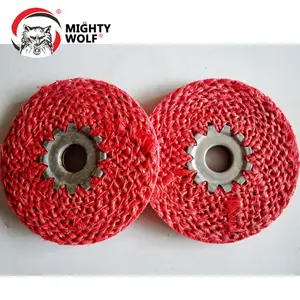 Red Sisal Buffing Wheel iron core Grinding wheel for polishing stainless steel