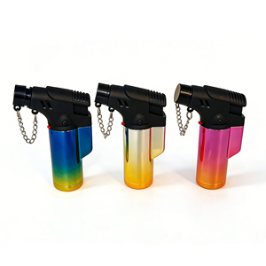 Briquet torche à gaz électrique en plastique moderne, rechargeable au butane, coupe-vent, durable, écologique, avec logo personnalisé OEM, vente en gros directe usine - Product Image 4