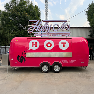 Remorque de concession mobile en acier inoxydable, entièrement équipée pour la restauration rapide, avec équipements de cuisine complets, congélateur et friteuse, Food Truck entièrement équipé - Product Image 3