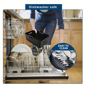 Reino Unido, Novedad, Reutilizable, Rectangular, Apto para alimentos, Revestimiento de silicona para freidora de aire, cesta de silicona para hornear, compatible con Ninja Dual - Product Image 6