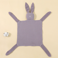 Serviette apaisante en crêpe de coton et soie pour bébé - Serviette de nuit apaisante pour bébé - Serviette pour essuyer la salive