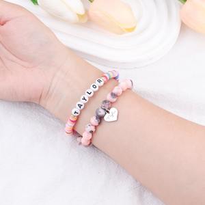 2 uds. Pulseras coloridas para <span class=keywords><strong>Taylor</strong></span> de amistad, regalo de cumpleaños, Fans, álbum, pulsera, pulsera de cuentas con letras rápidas para niña, recuerdo de fiesta - Product Image 4
