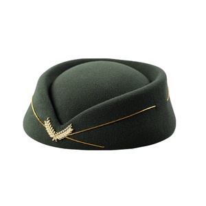 Béret français sexy pour uniforme formel, idéal pour hôtesse de l'air, fête d'Halloween, chapeau de jeu de rôle, 100 % polyester avec broderie 3D - Product Image 5