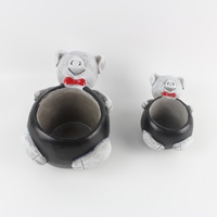Fournisseur chinois de pots de fleurs en ciment décoratifs pour hôtels, jardins et pépinières, avec motifs d'animaux mignons