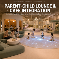 Parc d'attractions intérieur haut de gamme Morandi sur le thème de l'art et de la science avec sol interactif à étoiles, piscine à balles et zone numérique intelligente