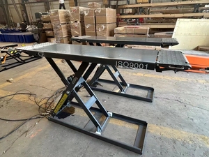 Elevador de tijera de elevación media <span class=keywords><strong>4T</strong></span>, capacidad de elevación de 4000Kg, elevador de tijera hidráulico de doble cilindro - Product Image 5