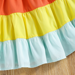 ชุดเดรสเด็กผู้หญิงสไตล์ยุโรปและอเมริกาสำหรับฤดูร้อน ลายปักพิมพ์สดใส ขายส่ง - Product Image 5