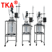 Reactor de Vidrio con Camisa de Borosilicato de Alta Resistencia GG17 de 200L para Laboratorio Químico con Agitación Mecánica Automática