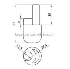 <b>Curtain</b> Cuted End Plug <b>Curtain</b> Tension Systems Brass Copper Axle to Wheel Connector Truck and Trailer - Product Image 2