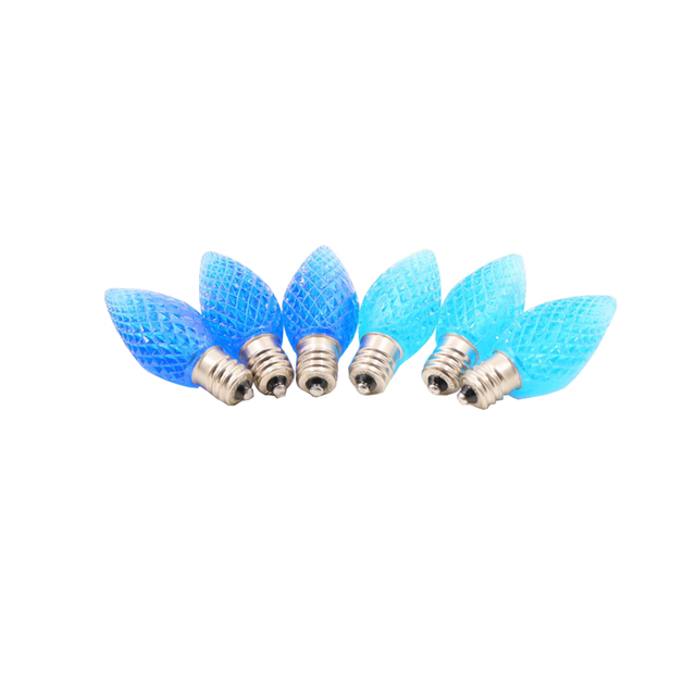 Outdoor 120v 0.5w C7 E12 Replacement Bulbs C7 LED Multi Color Faceted SMD Bulbs C7 Candelabra Decorate Holiday Strawberry Bulbs