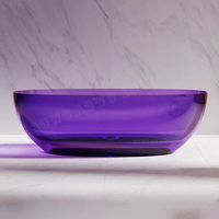 Baignoires en résine transparente de couleur couleurs personnalisées baignoire douche baignoire design simple de luxe haut de gamme baignoire acrylique et pierre jakuzi