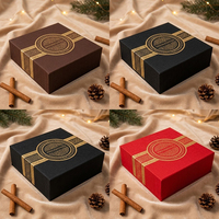 Boîtes rigides en papier spécial avec insert en mousse EVA, personnalisables avec un laminage mat/brillant, estampage à chaud en or et gaufrage