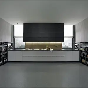 Nicocegan शैली हैंडलेस मॉड्यूलर स्मार्ट पूर्ण पूर्ण रसोई अलमारियाँ डिजाइन खुले आश्रय के साथ