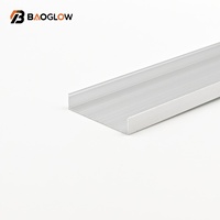 Nouveau design, profilé en aluminium anodisé 50*10, 50 mm de large, pour bande LED, profilé haut de gamme avec canal pour cornet LED, vis personnalisable