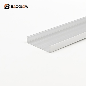 Nouveau design, profilé en aluminium anodisé 50*10, 50 mm de large, pour bande LED, profilé haut de gamme avec canal pour cornet LED, vis personnalisable - Product Image 2